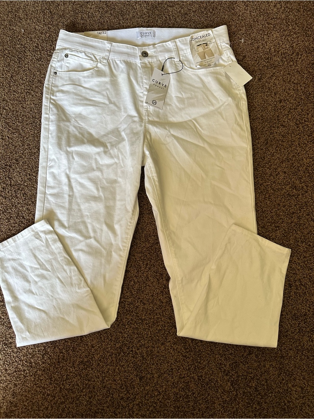 Curve & Co White Skinny Jeans for Women